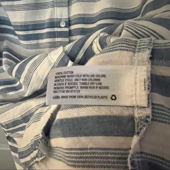 A.N.D EA YW women’s striped long sleeve button down shirt | size 2XL - Picture 10 of 11